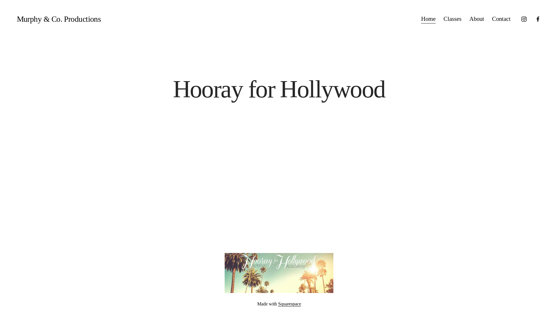 website screenshot of https://hoorayforhollywood.org/