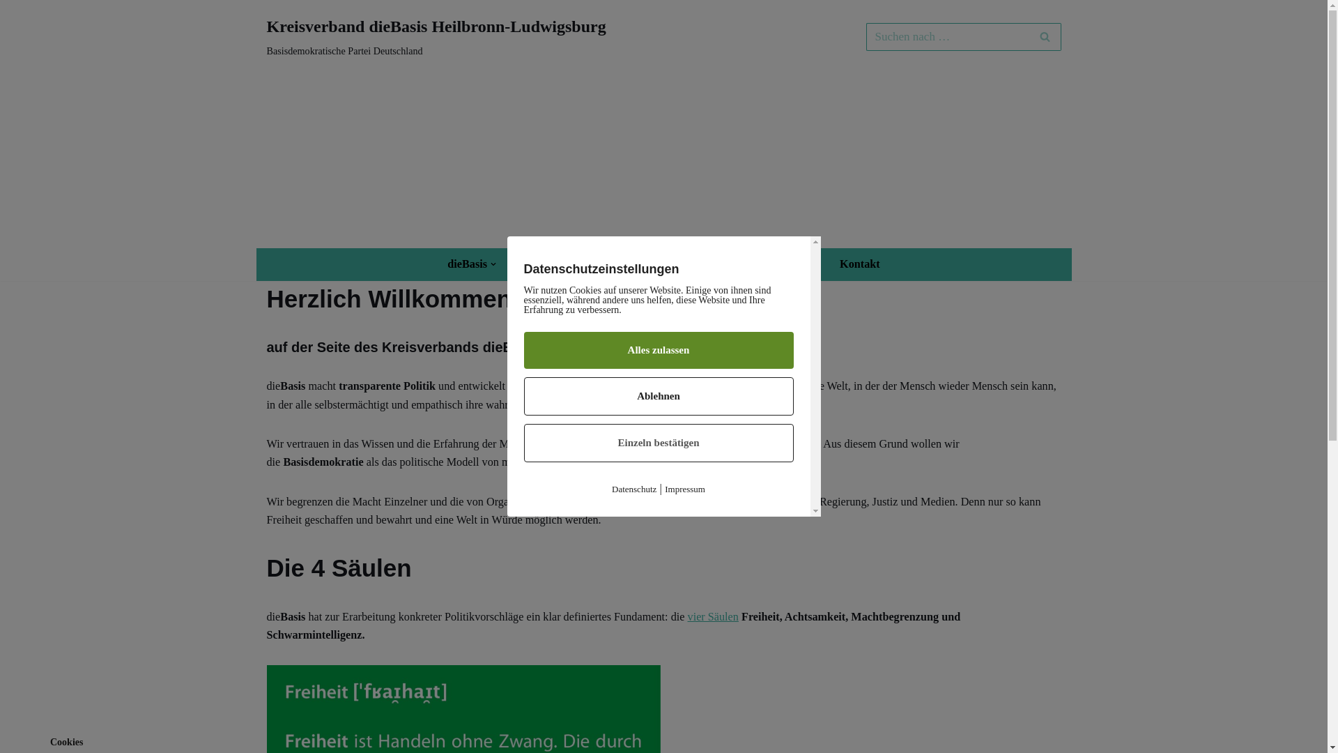 website screenshot of https://diebasis-hnlb.de/