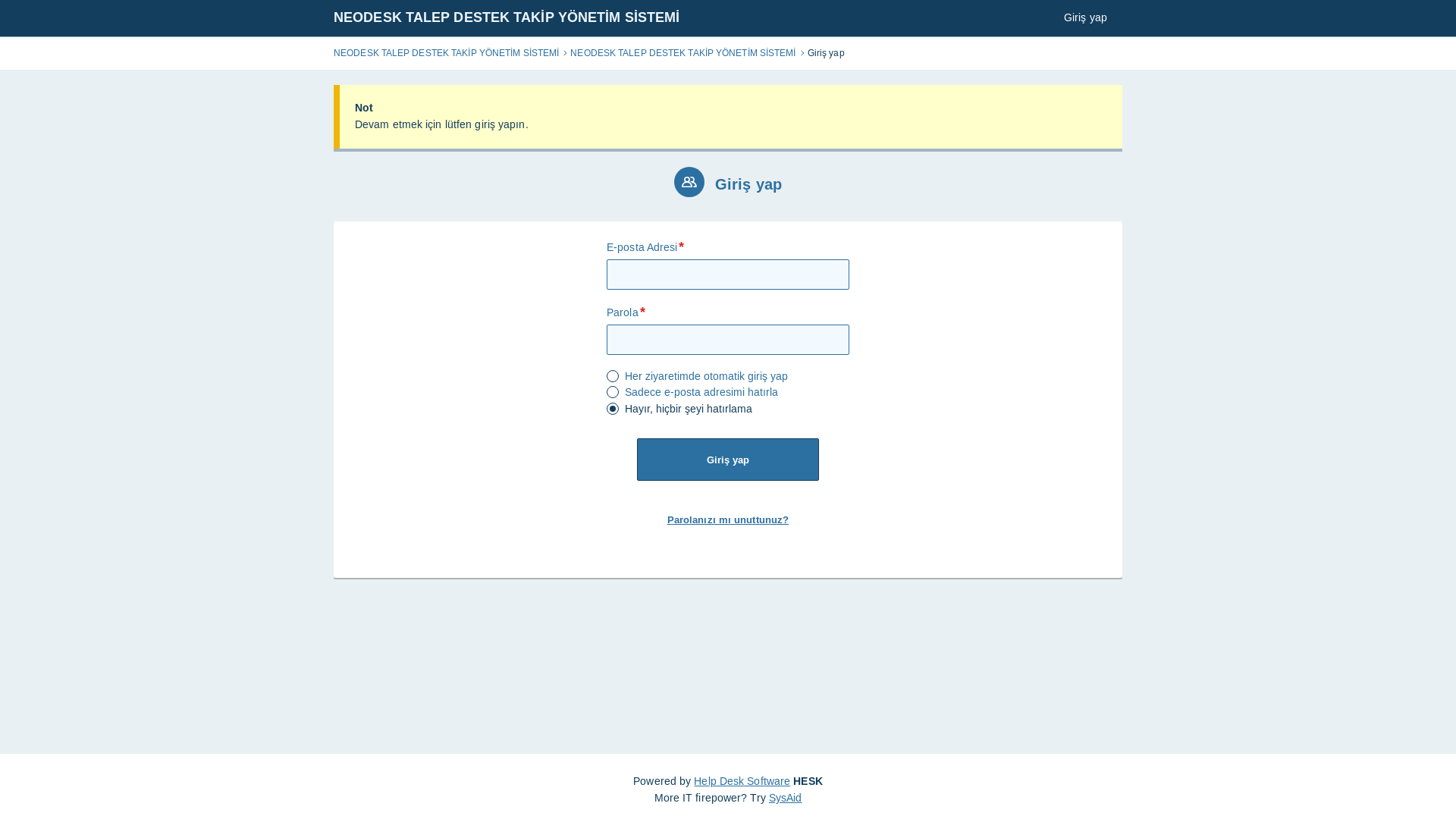 website screenshot of https://nexadesk.com.tr/