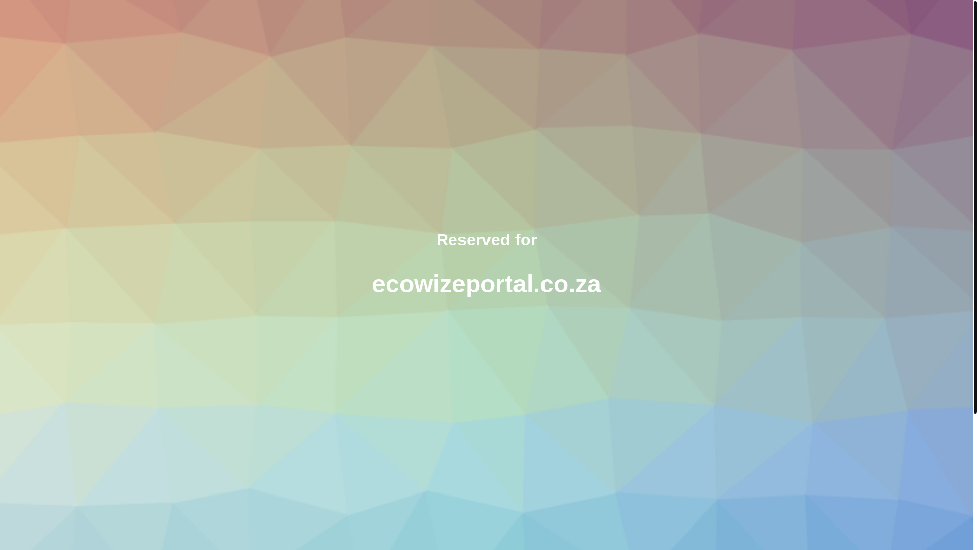 website screenshot of https://ecowizeportal.co.za/
