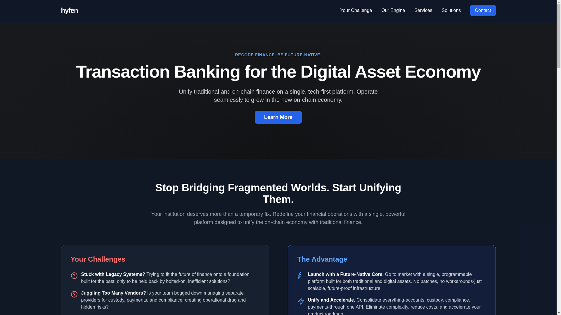 website screenshot of https://hyfen.asia/