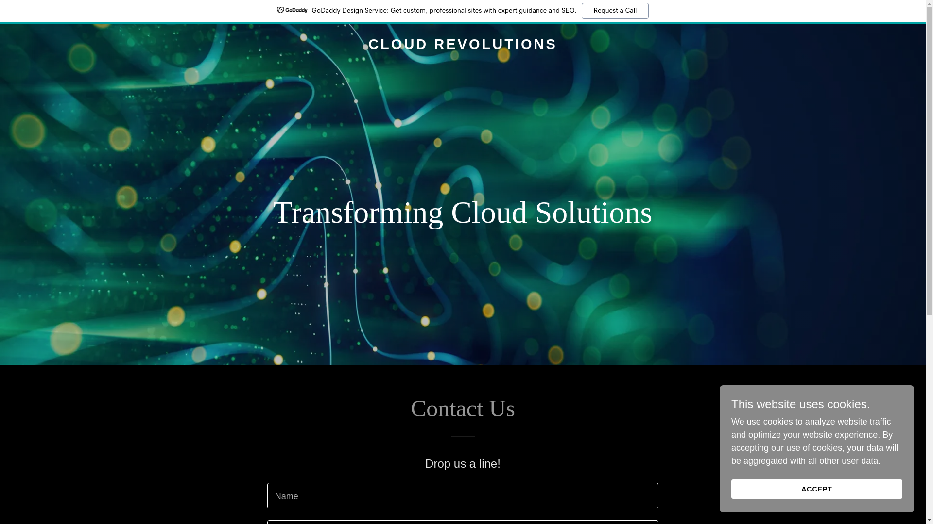 website screenshot of https://cloud-revolutions.com/