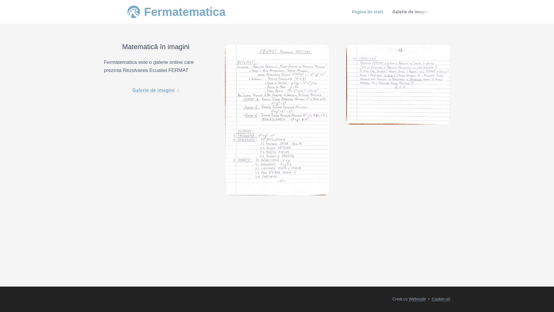 website screenshot of https://fermatematica.eu/