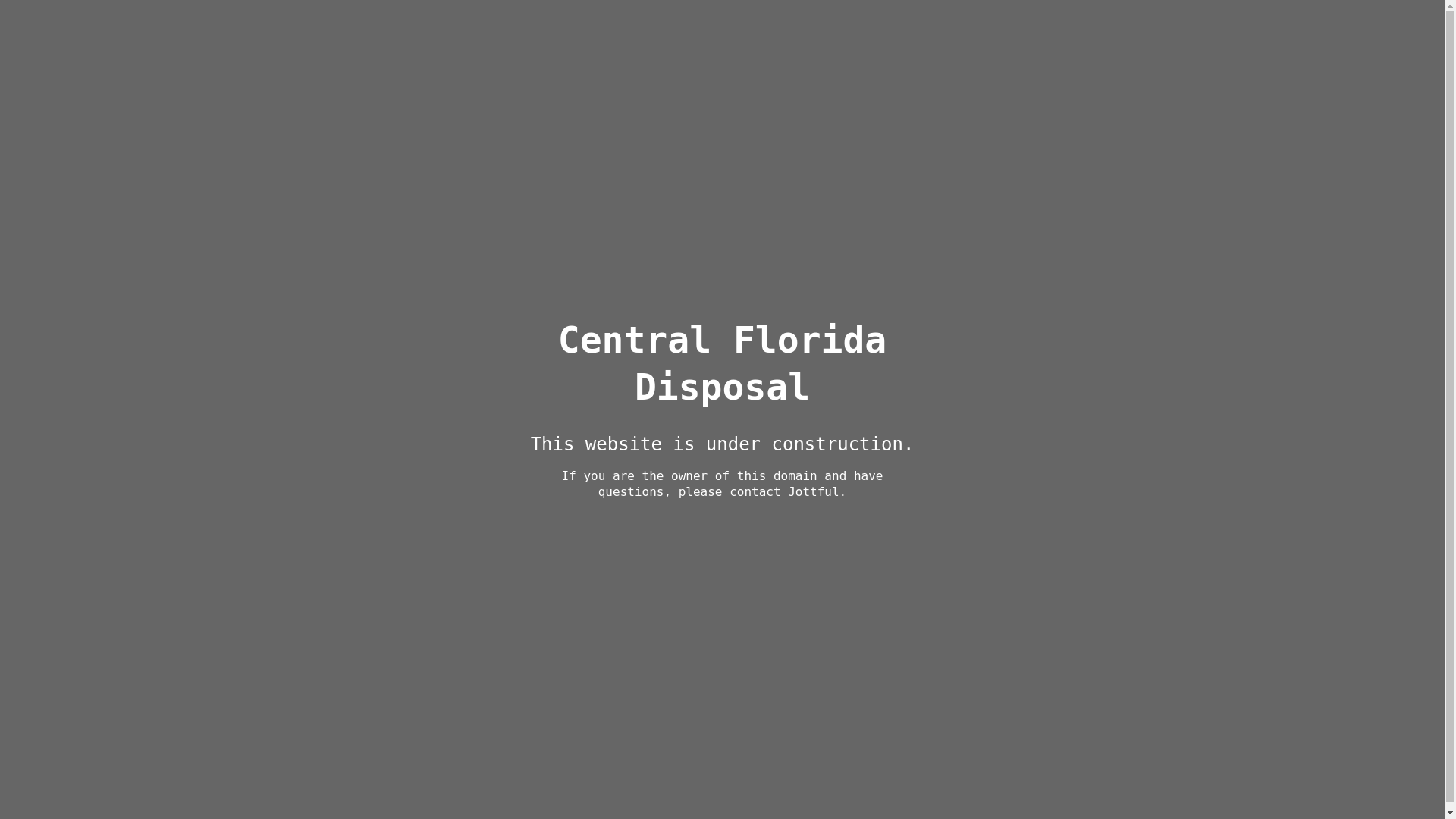 website screenshot of https://centralfloridadisposal.com/