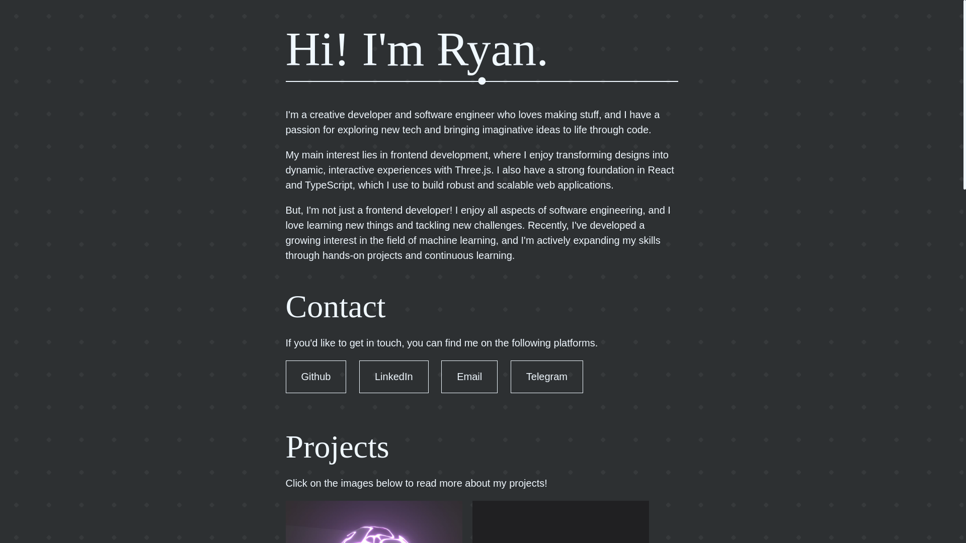 website screenshot of https://ryantzw.dev/