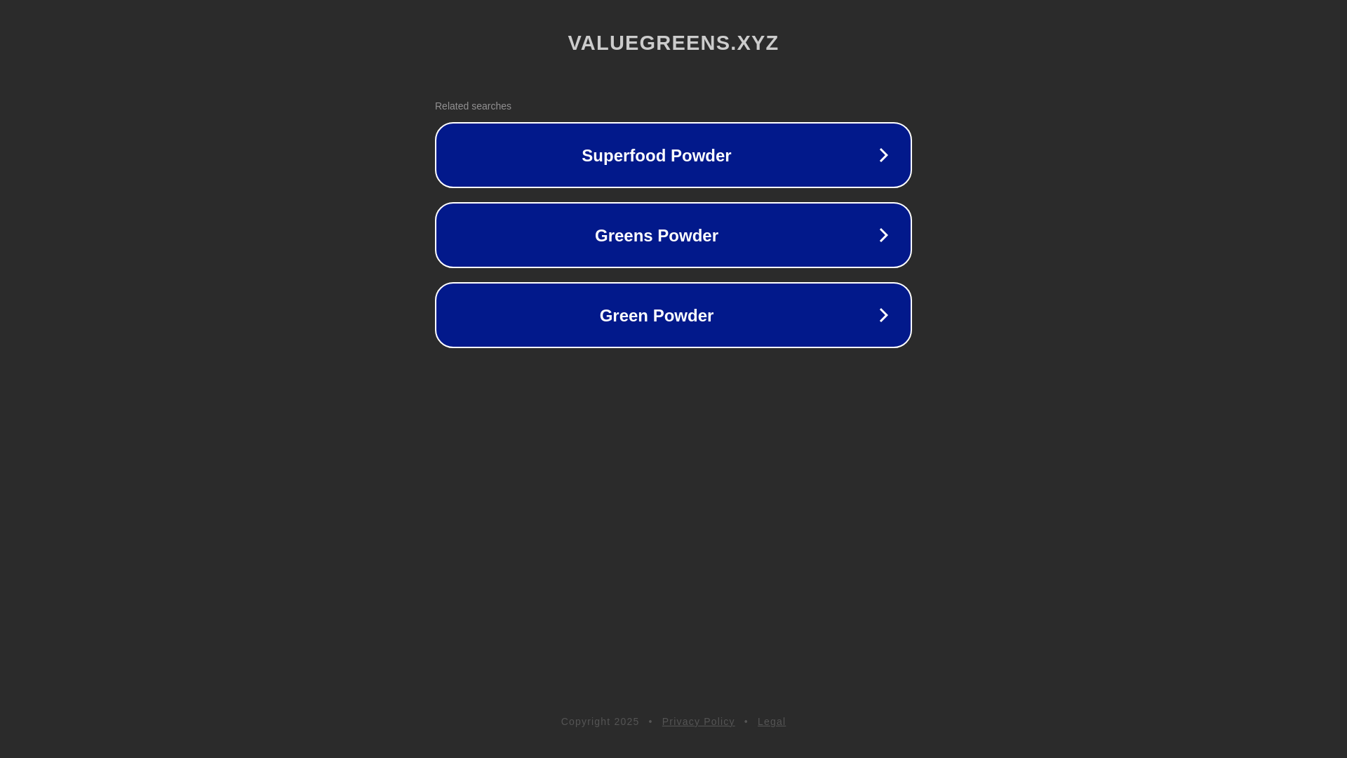 website screenshot of https://valuegreens.xyz/