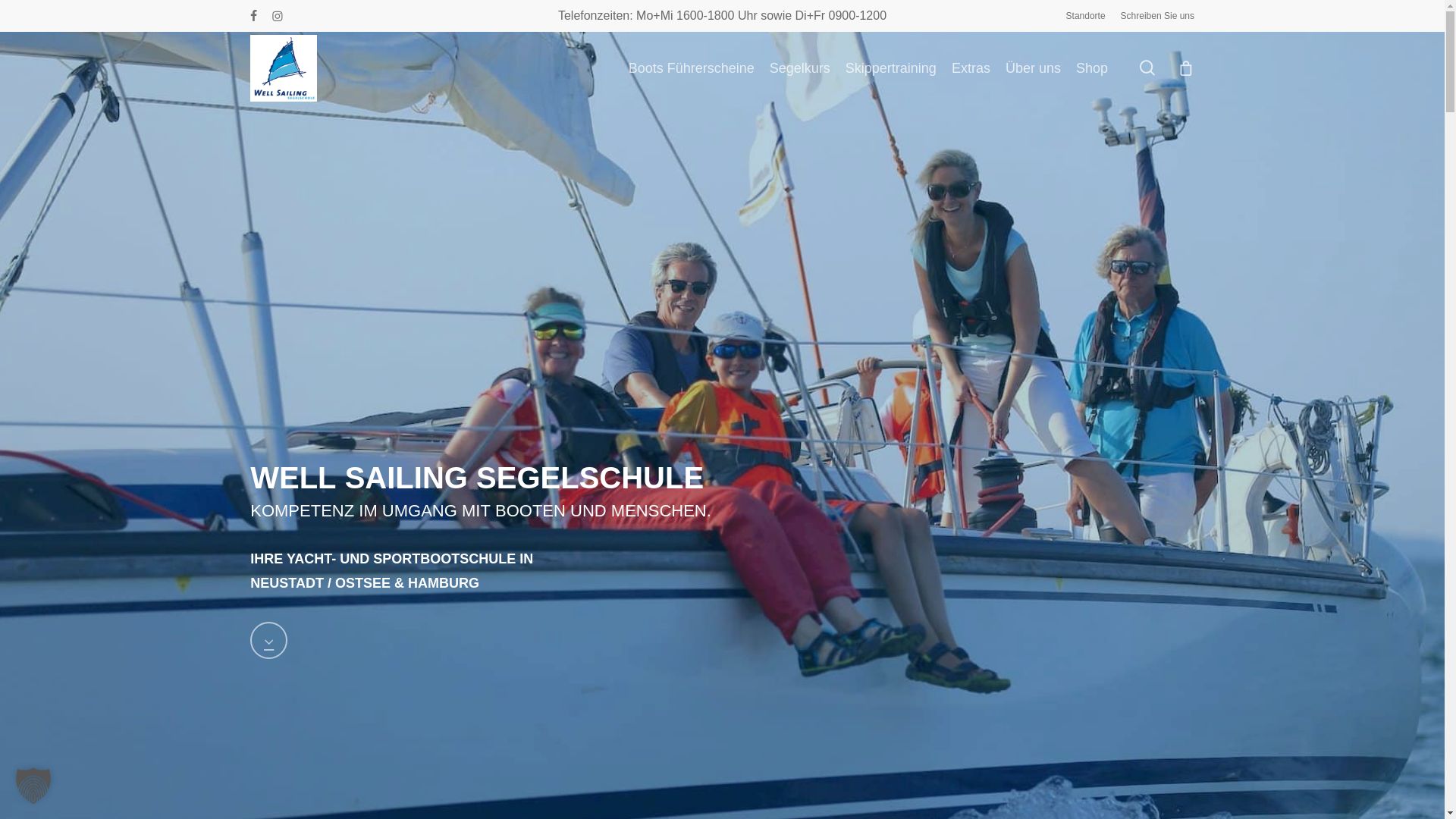 website screenshot of https://segeln-neustadt.de/