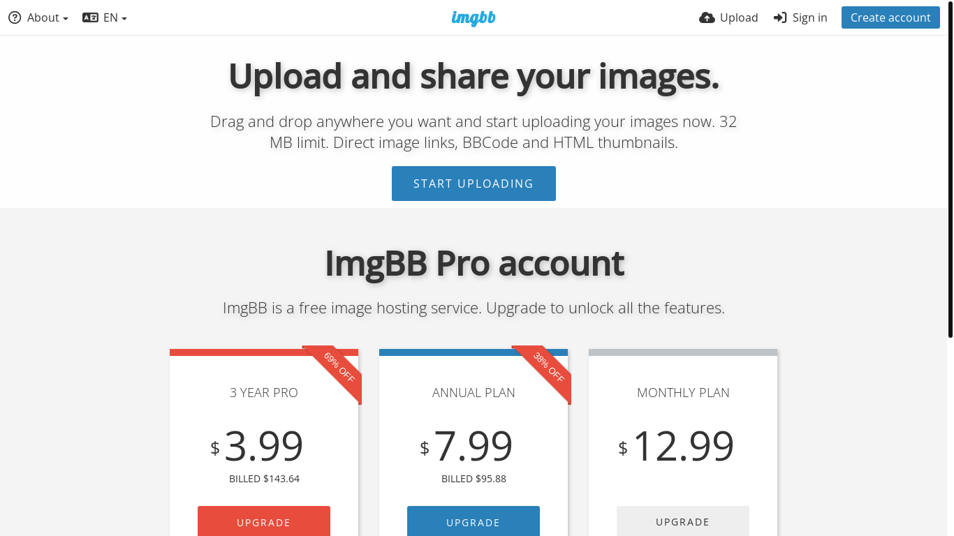 website screenshot of https://ibb.co/