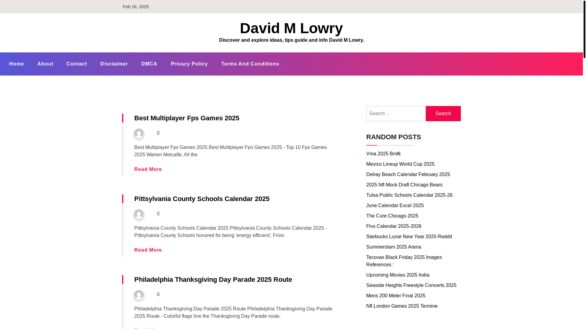 website screenshot of https://davidmlowrym.pages.dev/