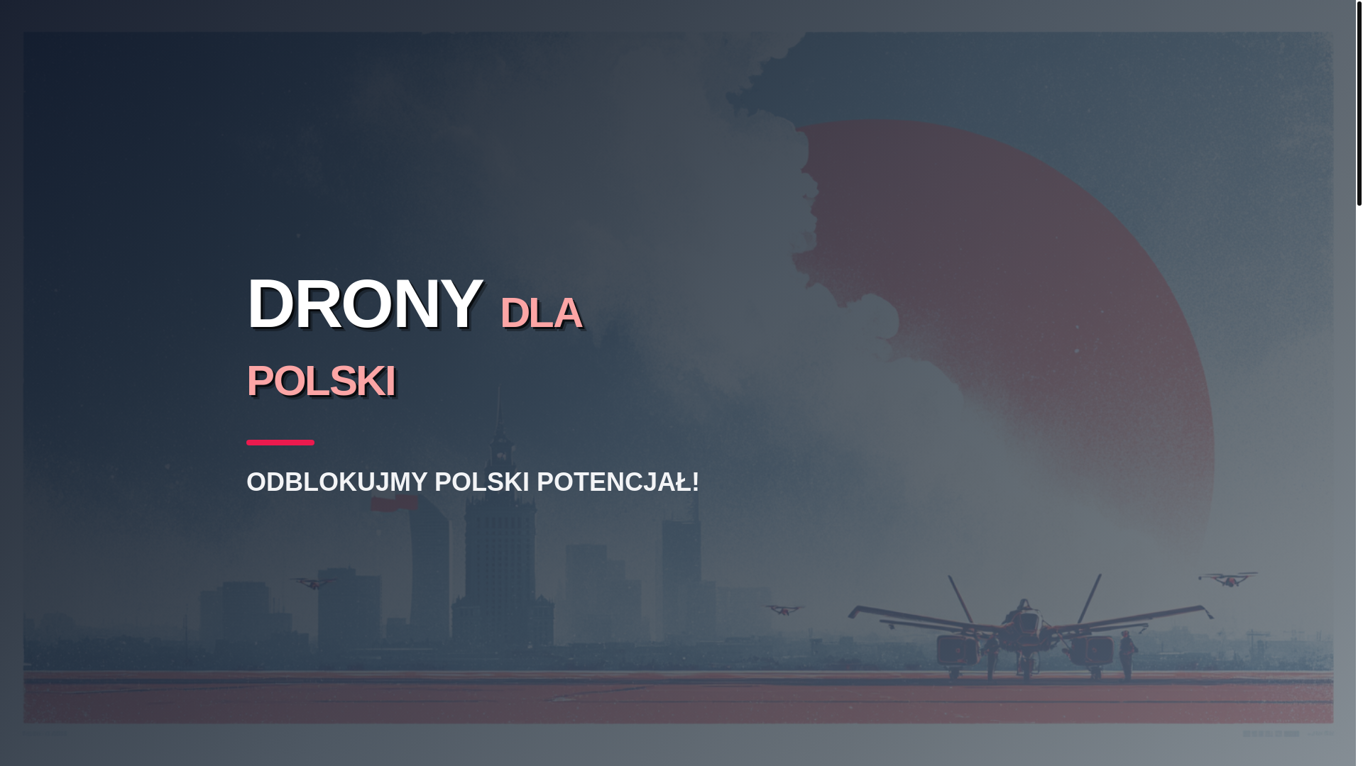 website screenshot of https://dronydlapolski.com/