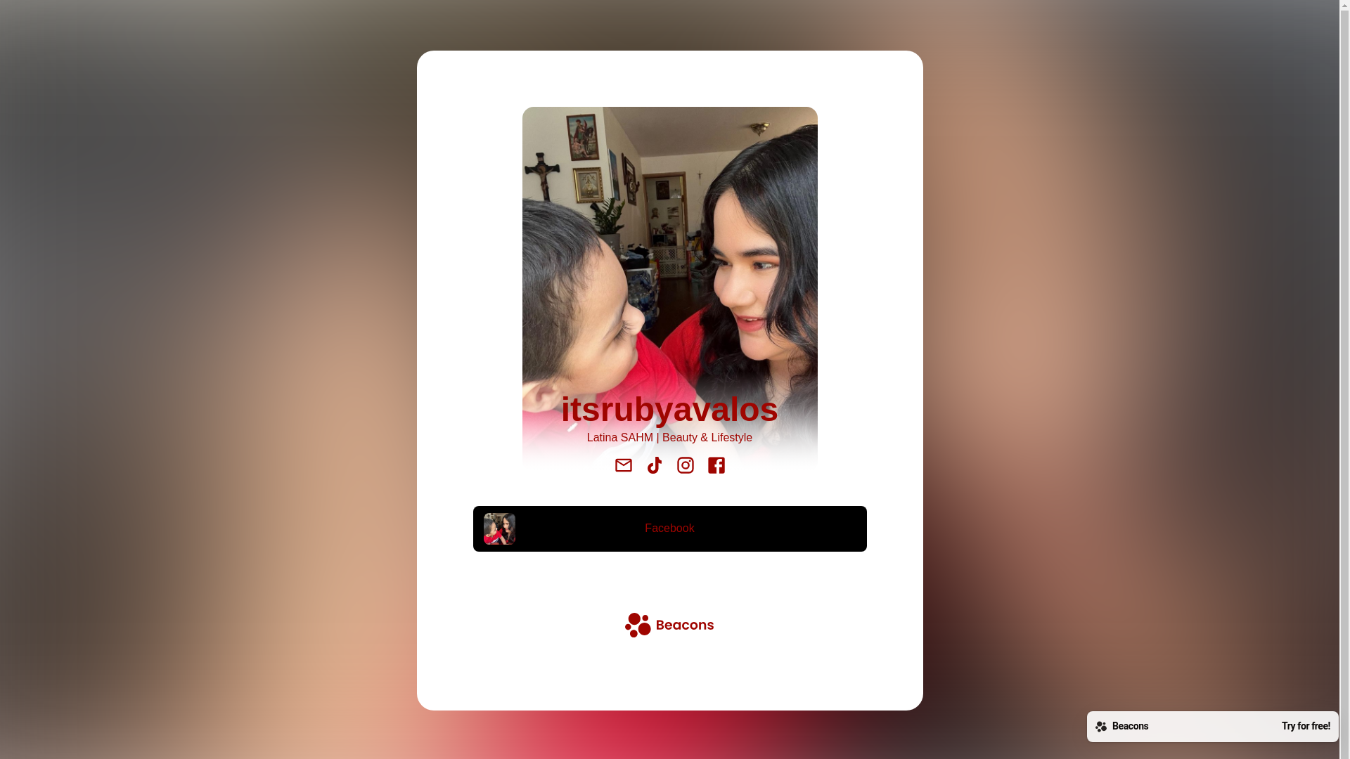 website screenshot of https://itsrubyavalos.com/