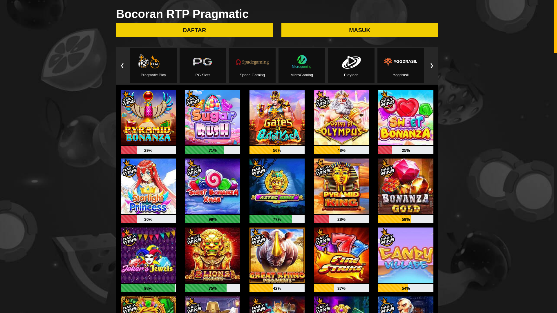 website screenshot of https://rtpajaib.online/