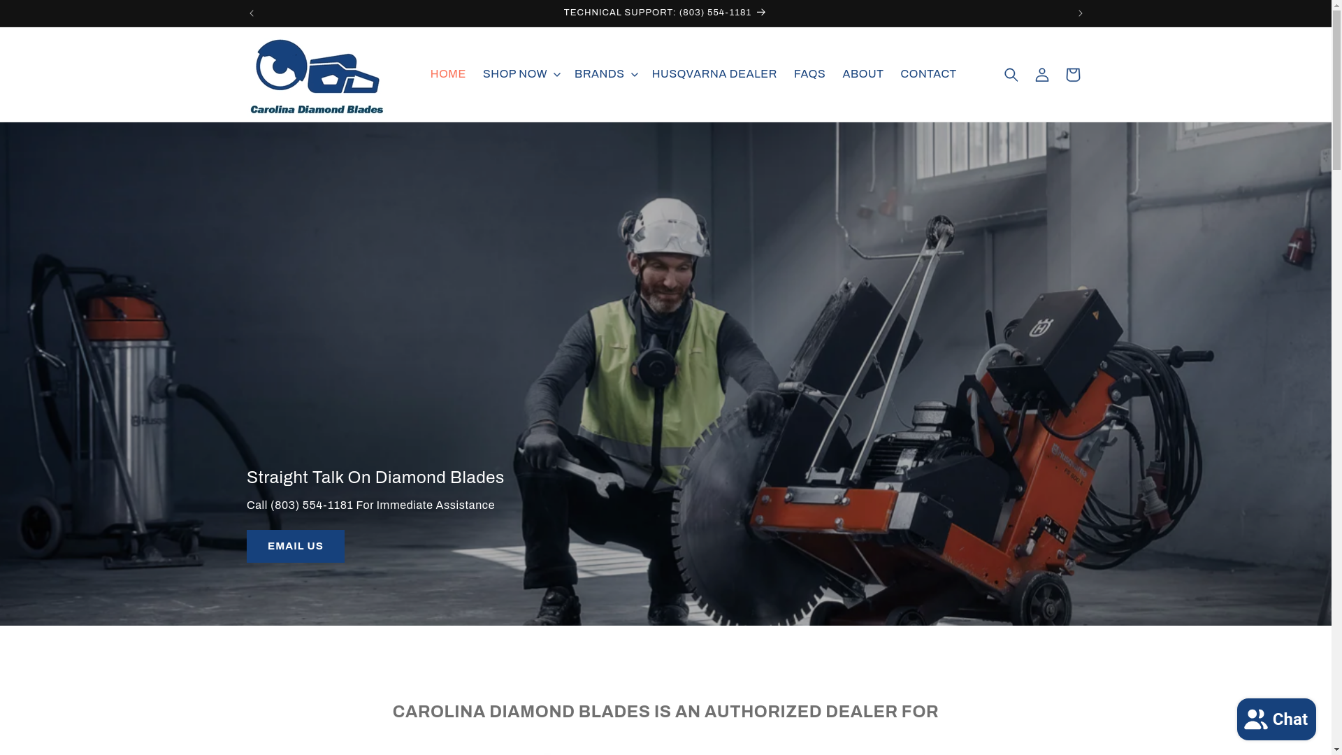 website screenshot of https://carolinadiamondblades.org/
