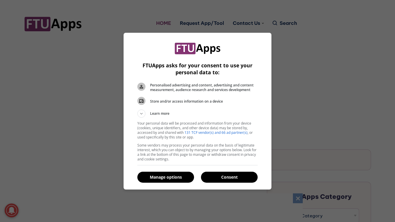 website screenshot of https://ftuapps.io/
