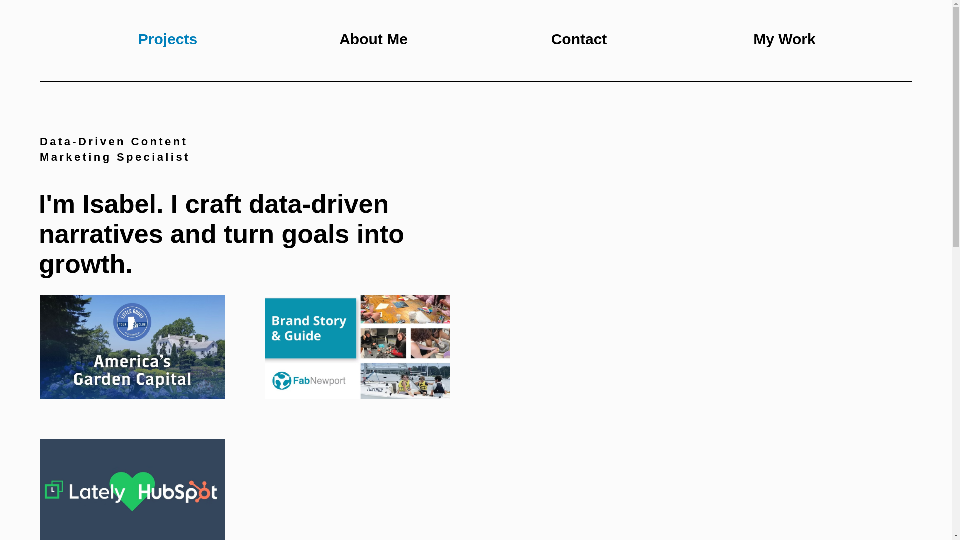 website screenshot of https://isabelrefford.com/