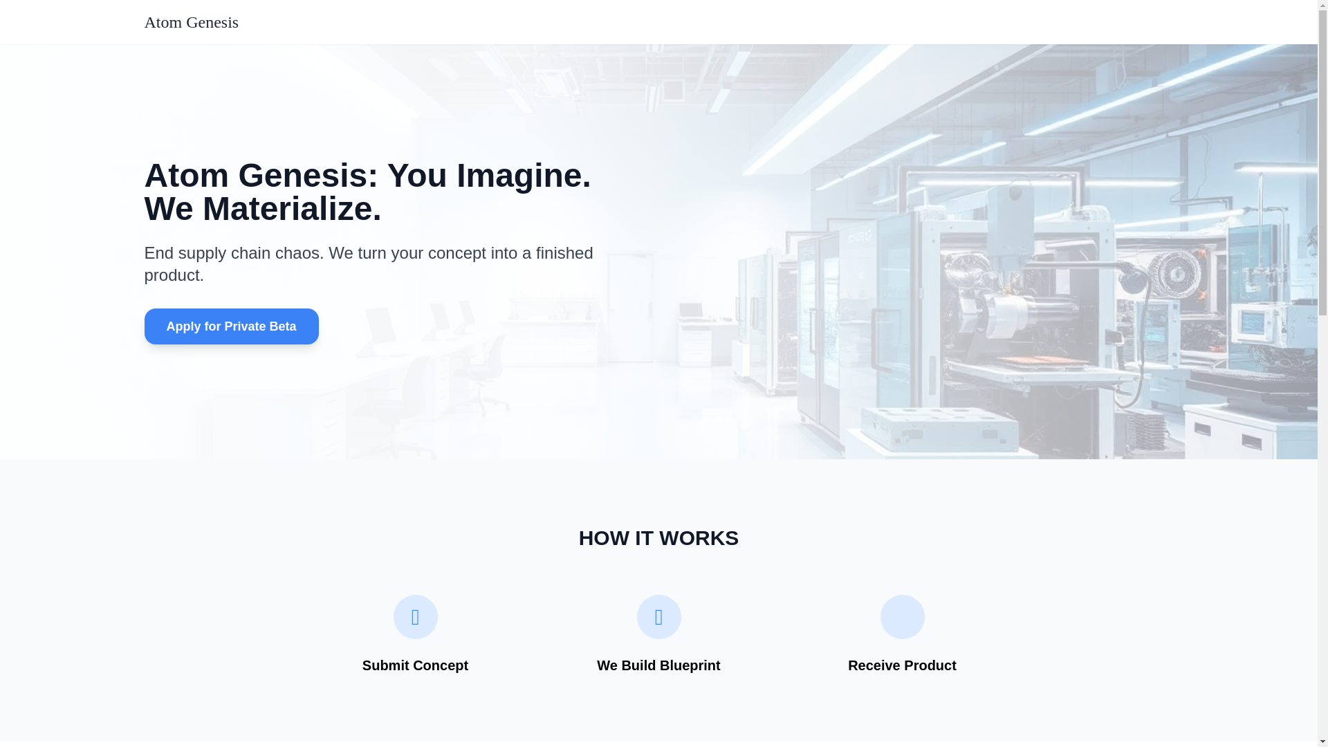 website screenshot of https://atom-genesis-lander.pages.dev/