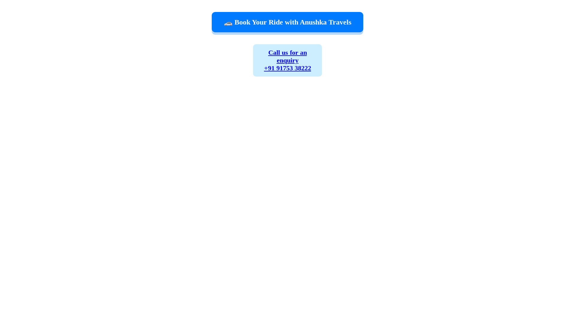 website screenshot of https://anushkatravels.com/