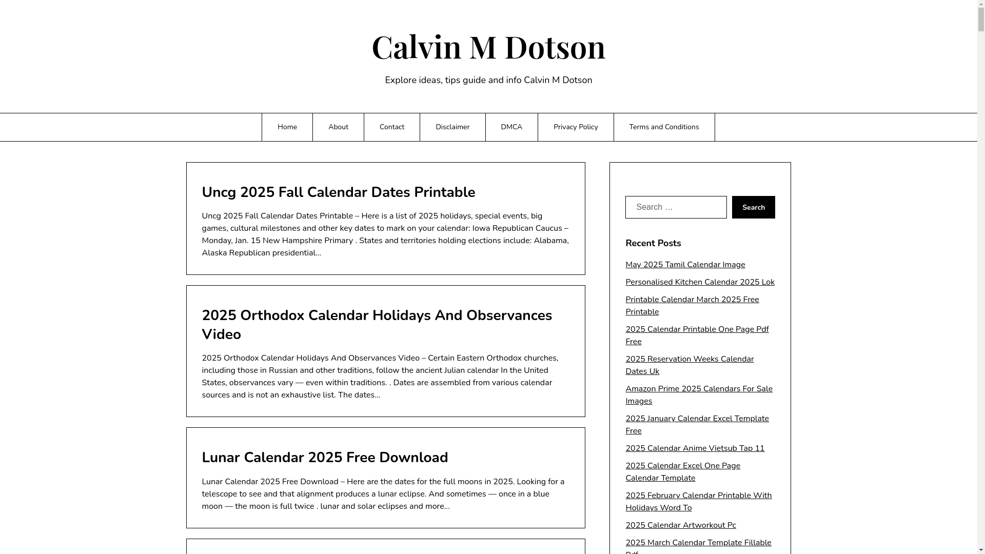 website screenshot of https://calvinmdotsonj.pages.dev/