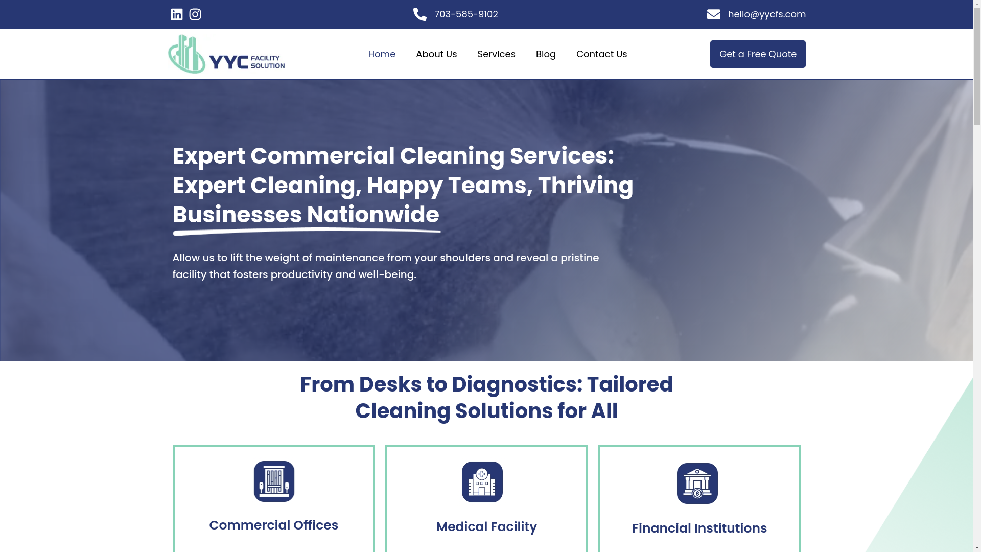 website screenshot of https://yycfsfacility.com/