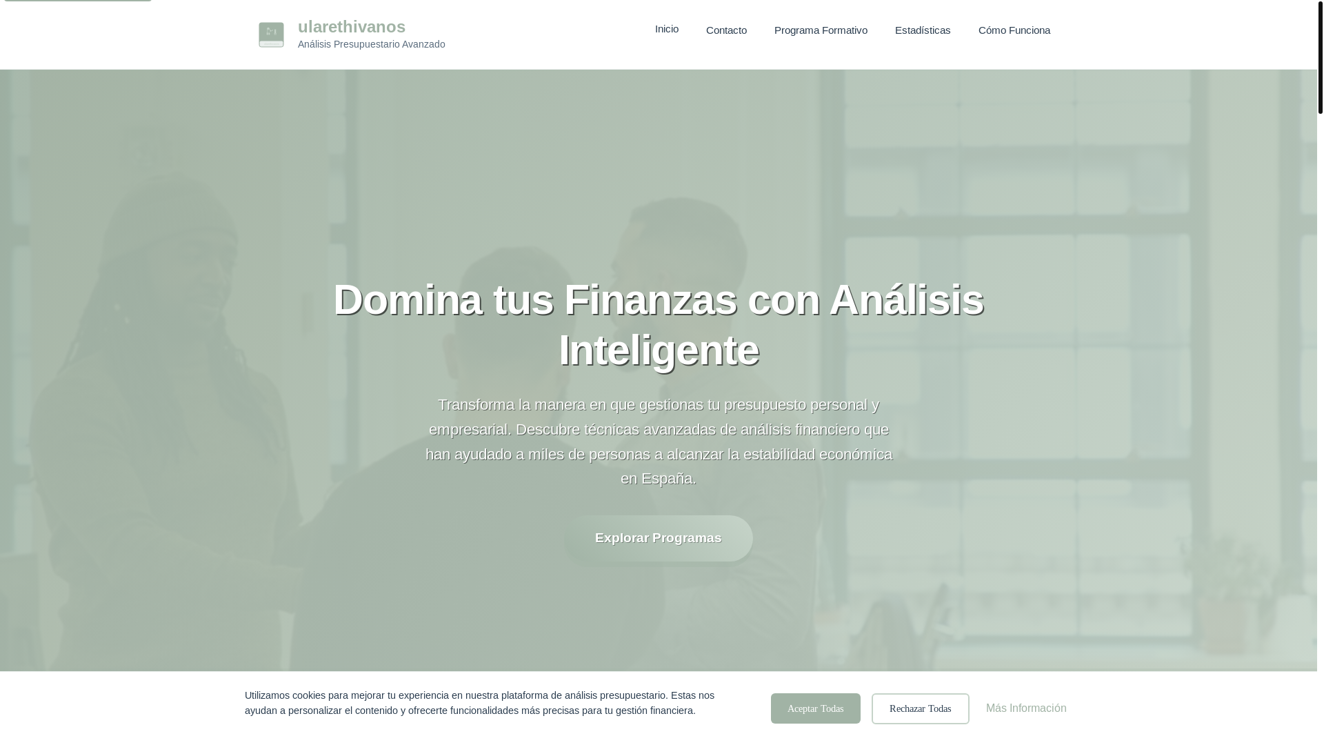 website screenshot of https://ularethivanos.com/