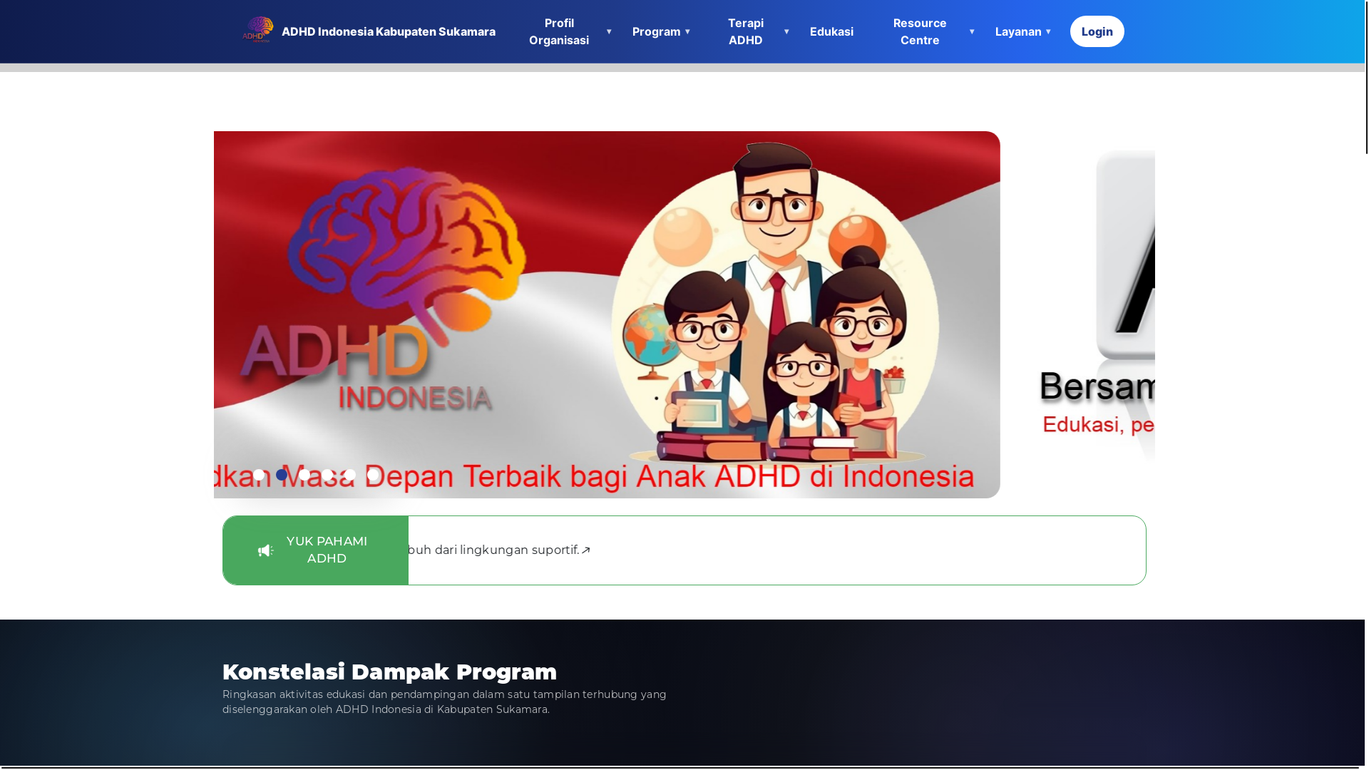 website screenshot of https://adhdsukamara.org/