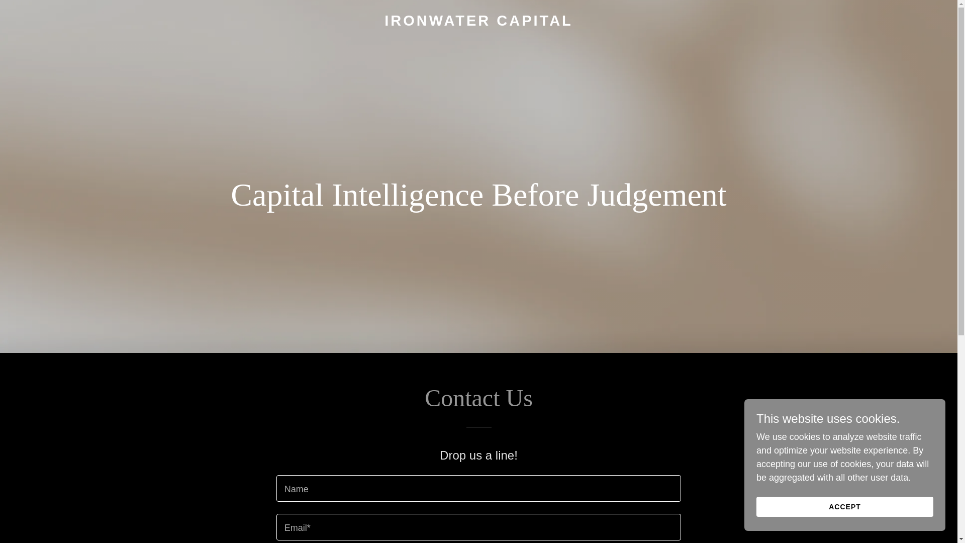 website screenshot of https://ironwatercapital.com/