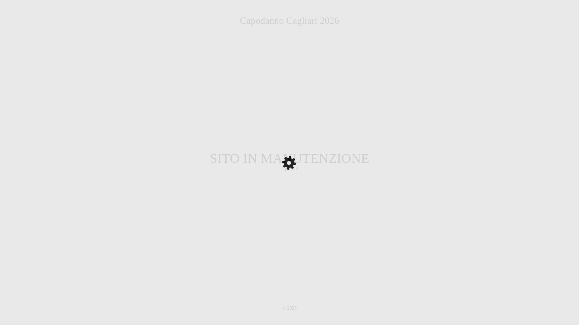 website screenshot of https://capodannocagliari2026.it/