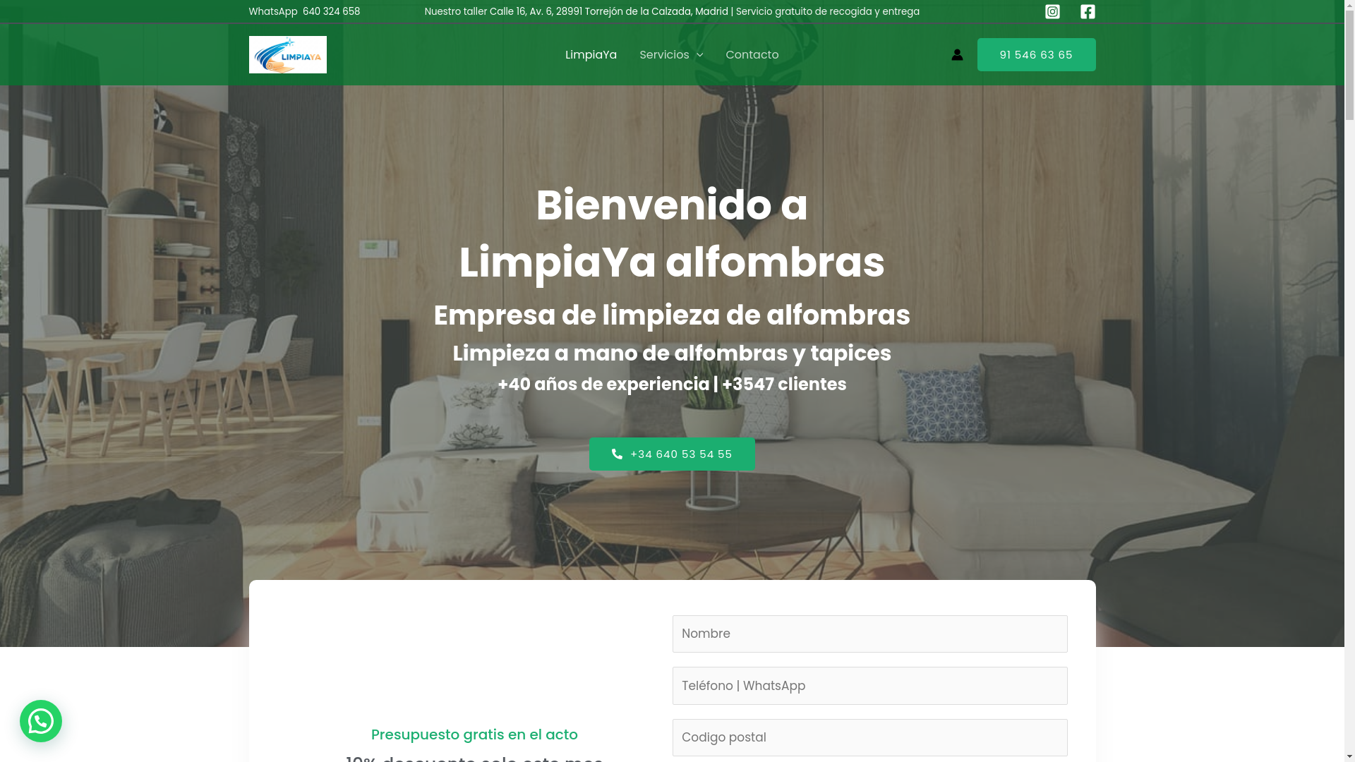 website screenshot of https://limpiaya.site/