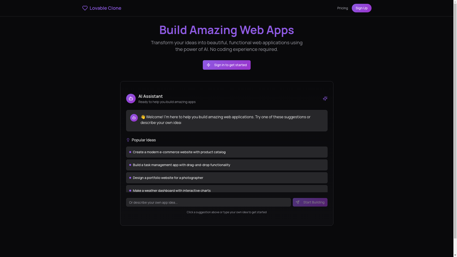 website screenshot of https://autocodingai.space/