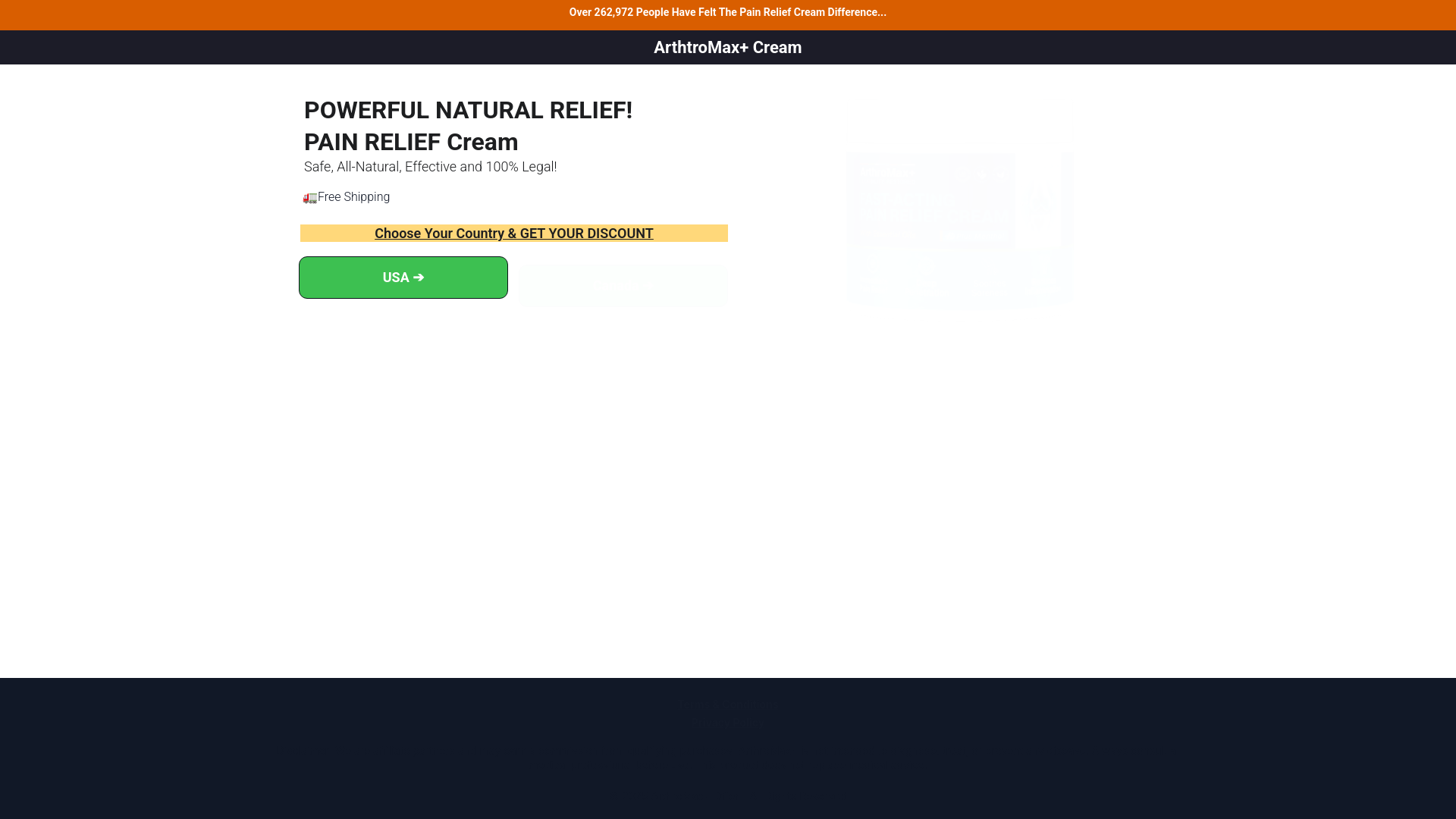 website screenshot of https://arthromax-offers.shop/