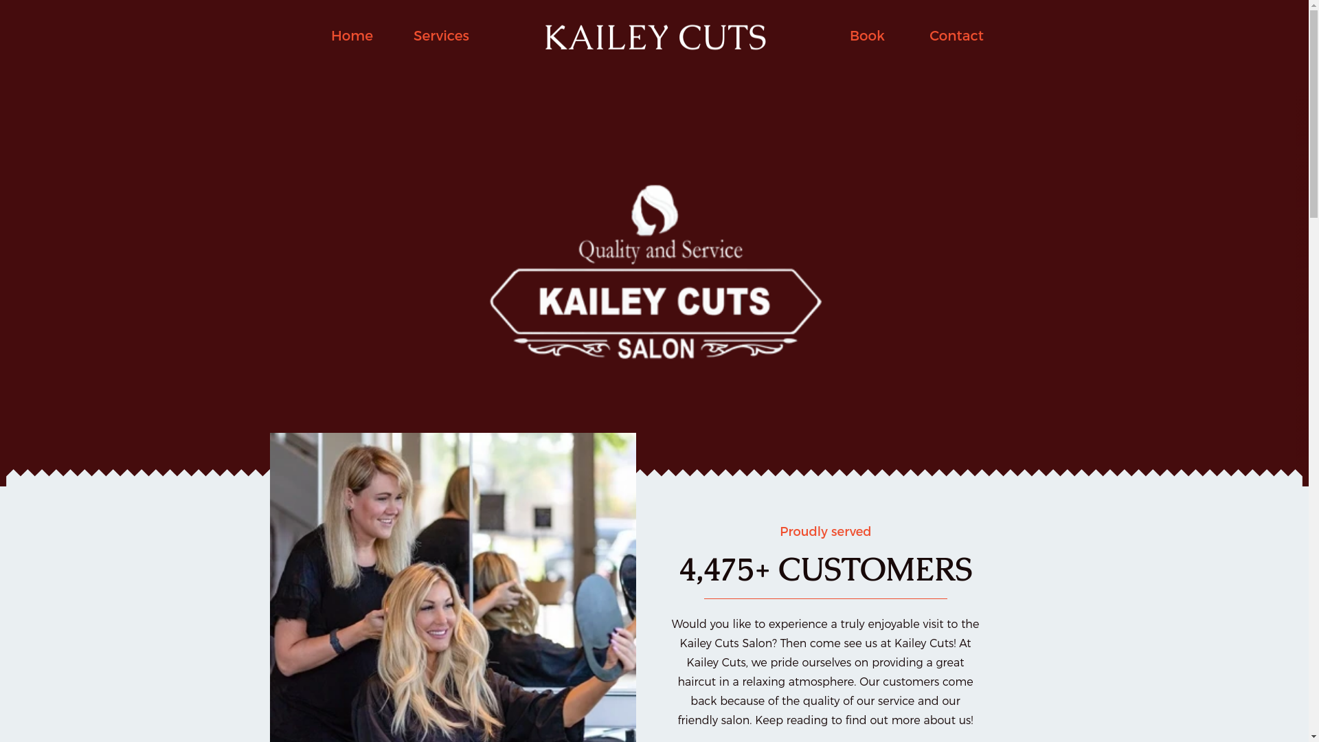 website screenshot of https://kailycuts.pages.dev/