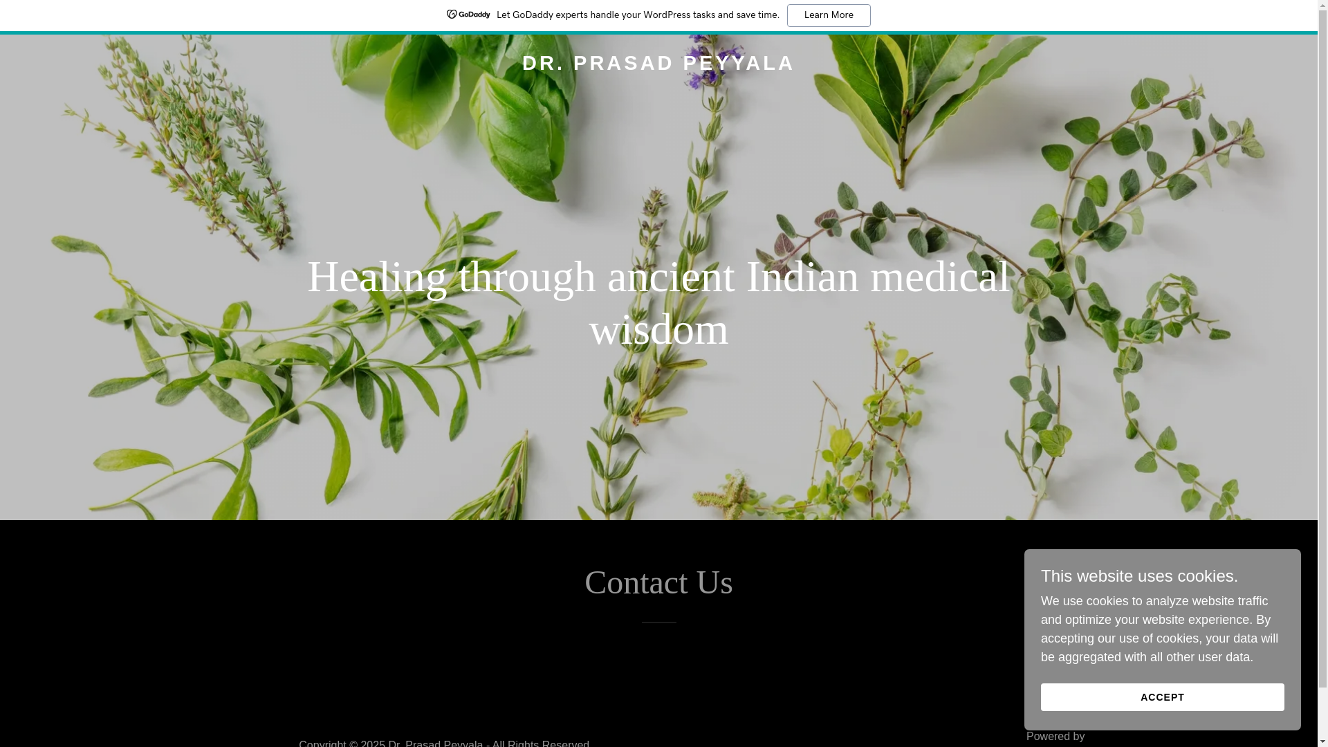 website screenshot of https://drprasadpeyyala.in/