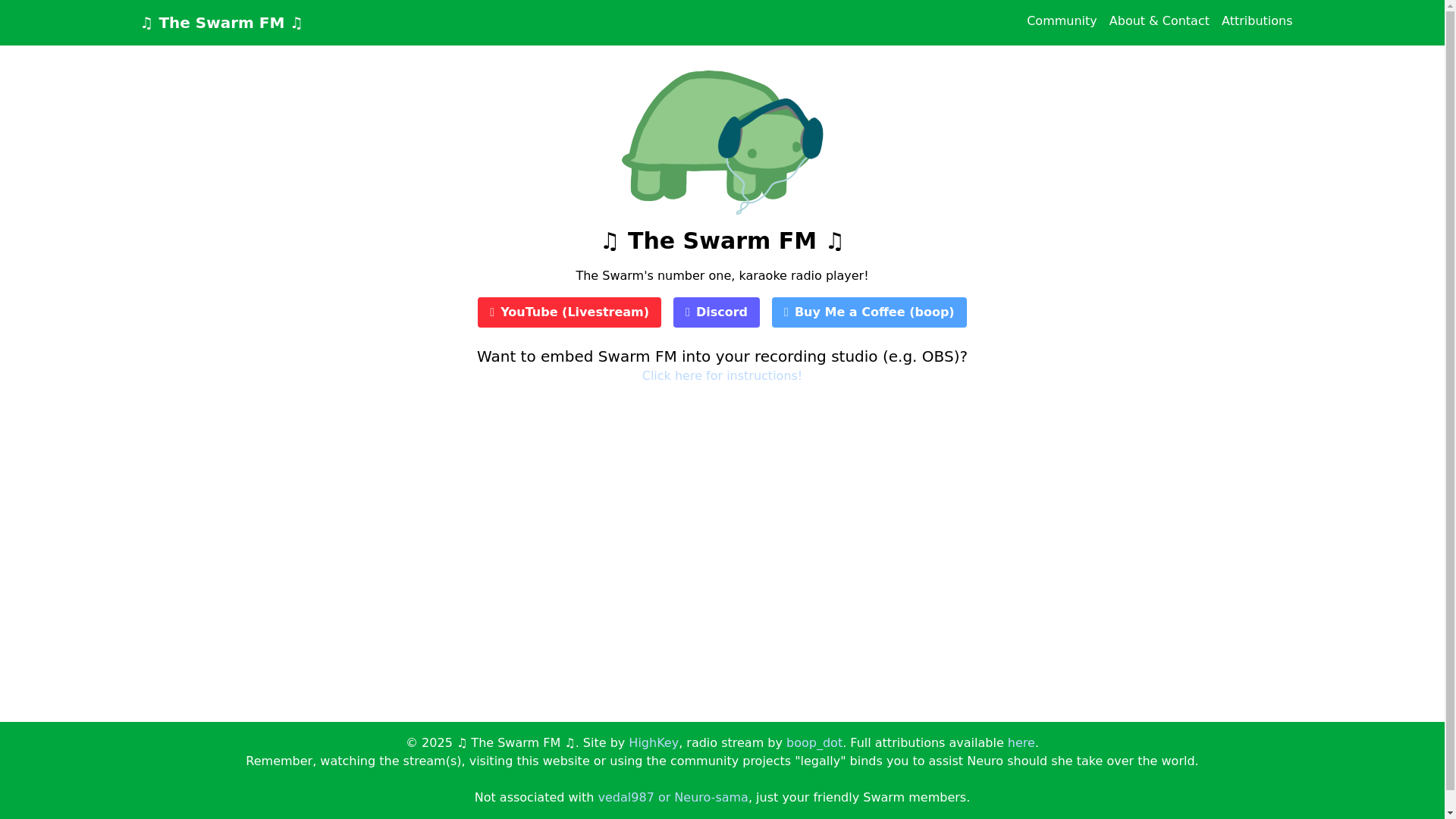 website screenshot of https://swarm-fm-website.pages.dev/