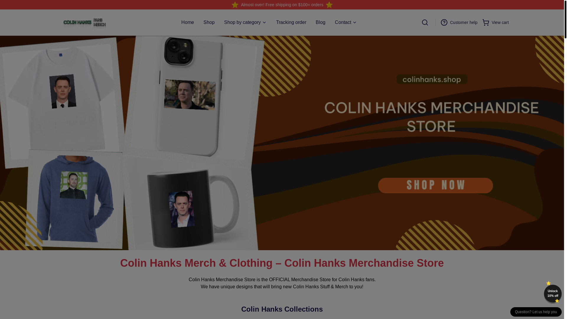 website screenshot of https://colinhanks.shop/