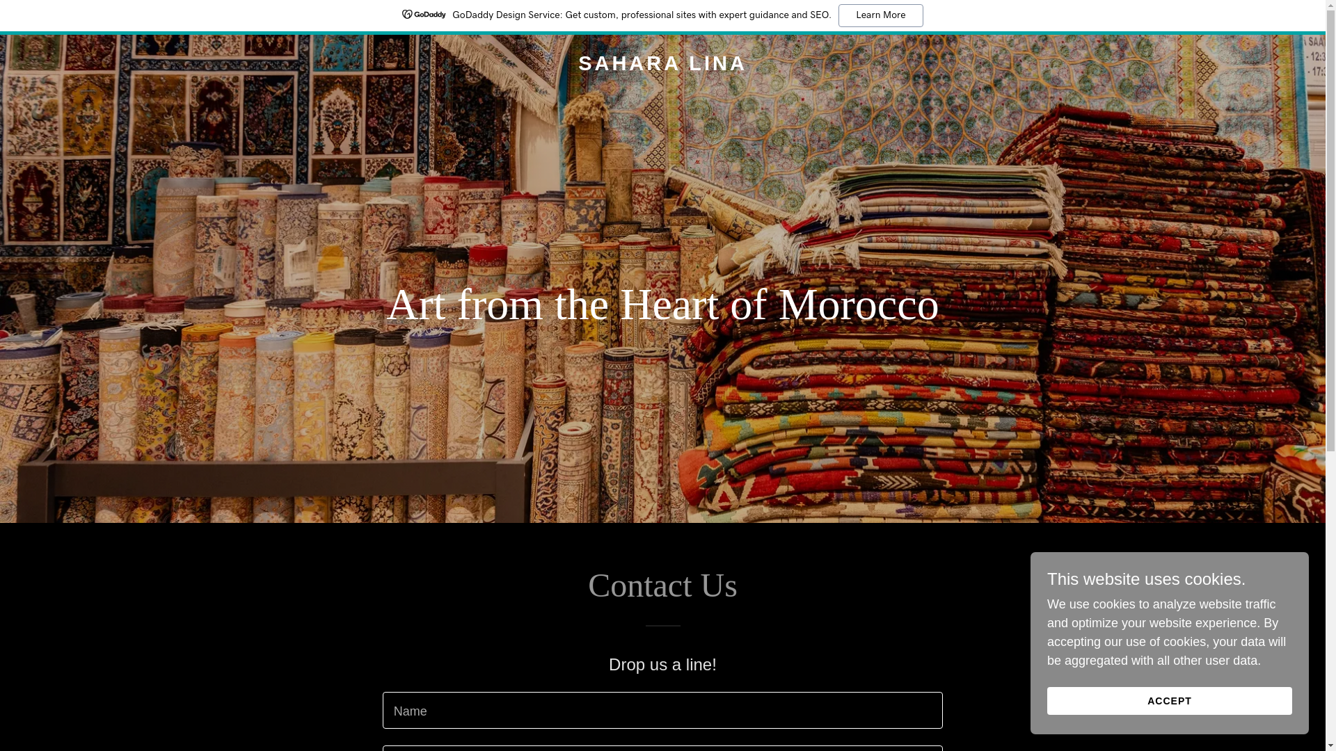 website screenshot of https://saharalina.com/