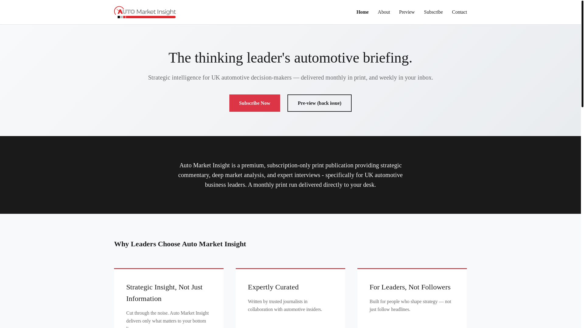 website screenshot of https://automarketinsight.co.uk/