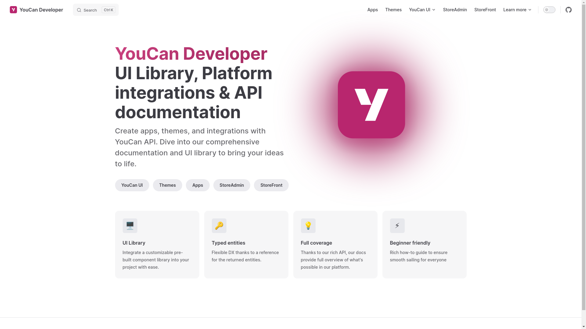 website screenshot of https://youcan-developer.pages.dev/