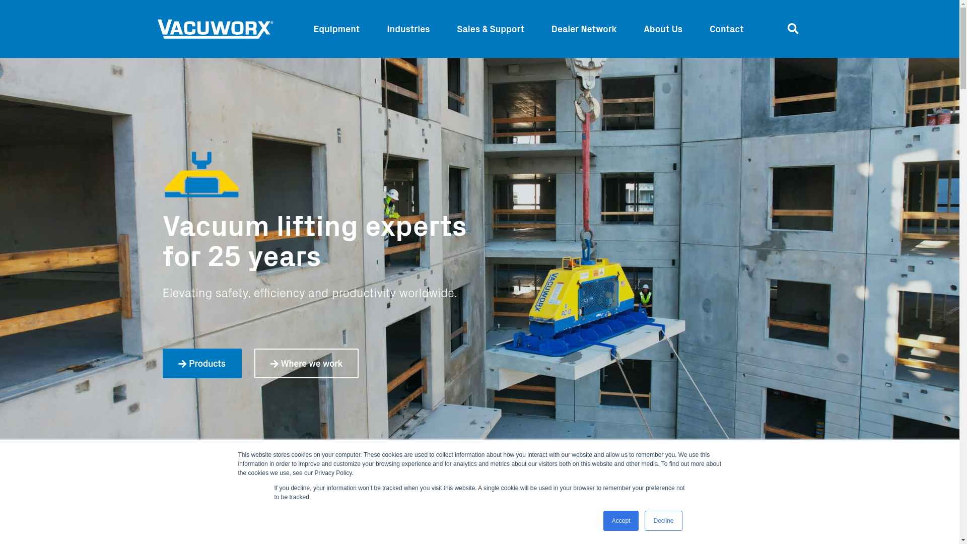 website screenshot of https://vacuworx.pro/