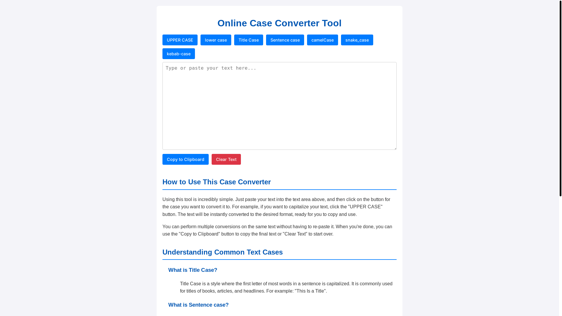 website screenshot of https://casechanger.app/