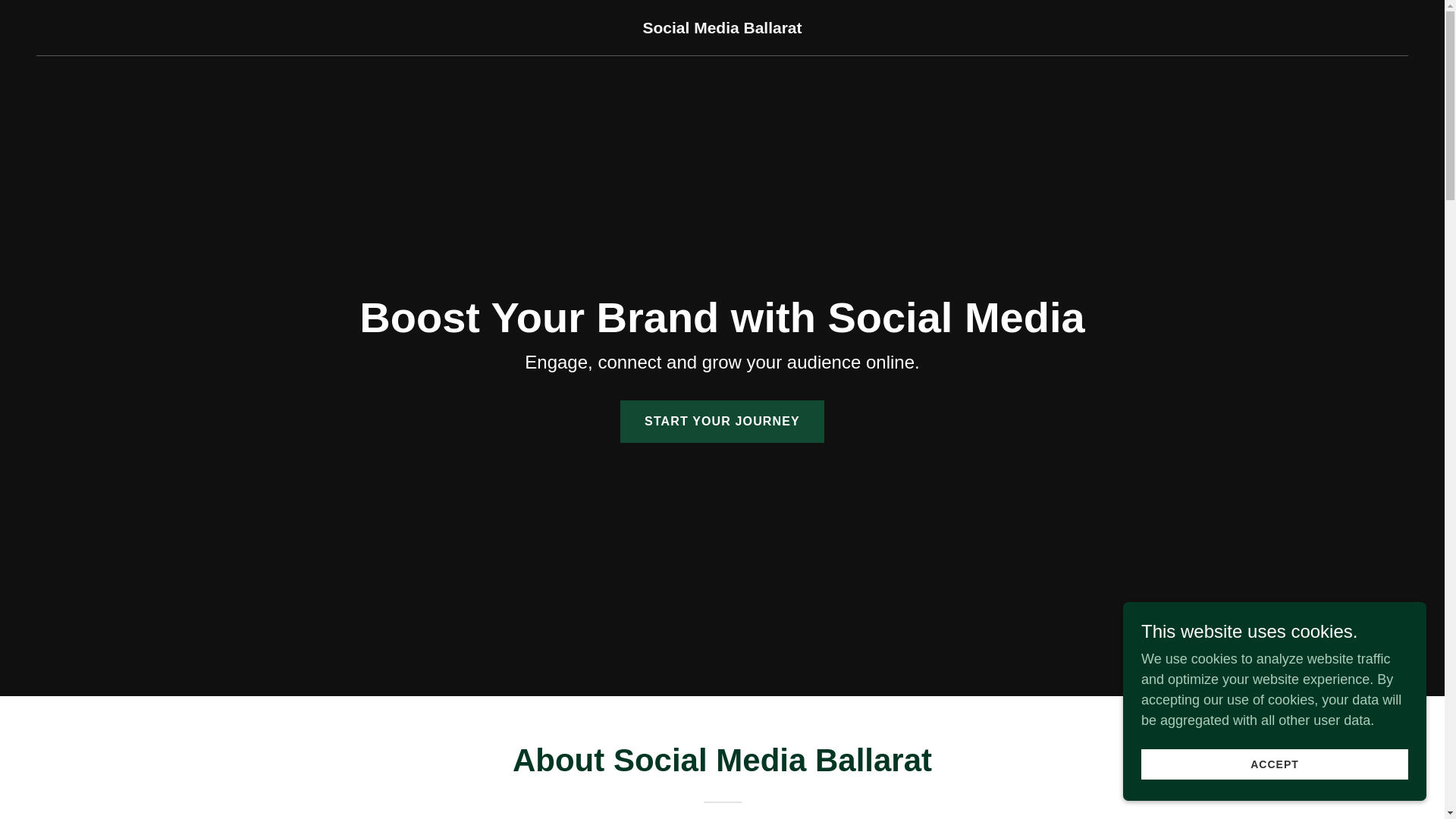 website screenshot of https://socialmediaballarat.com.au/