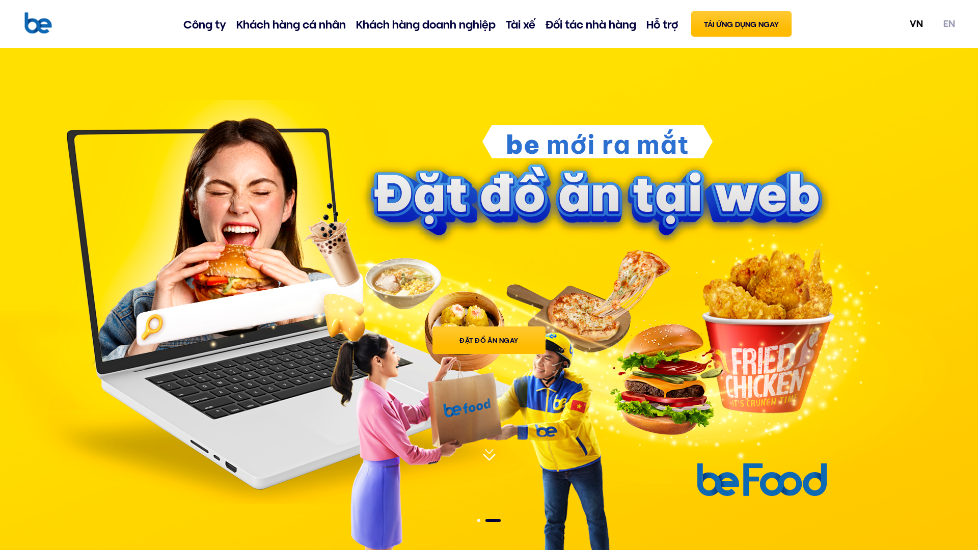 website screenshot of https://be.com.vn/