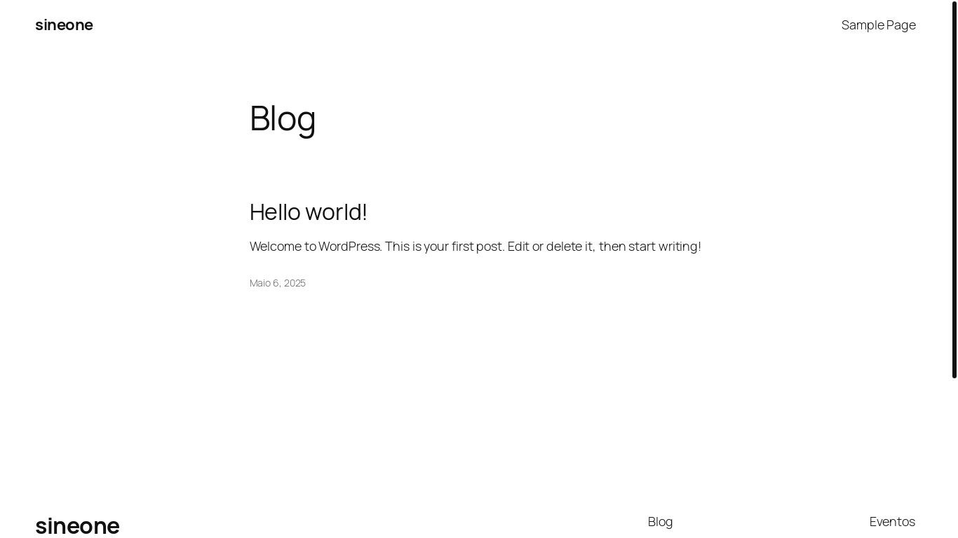 website screenshot of https://sineone.com.br/