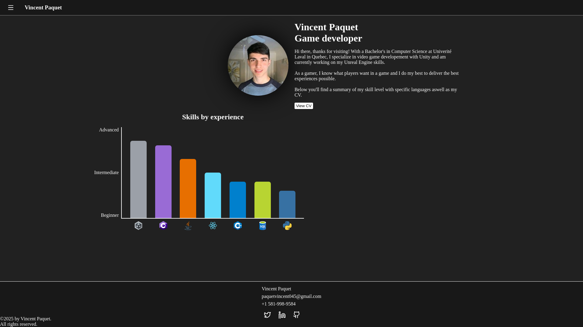 website screenshot of https://portfolio-vincent.pages.dev/