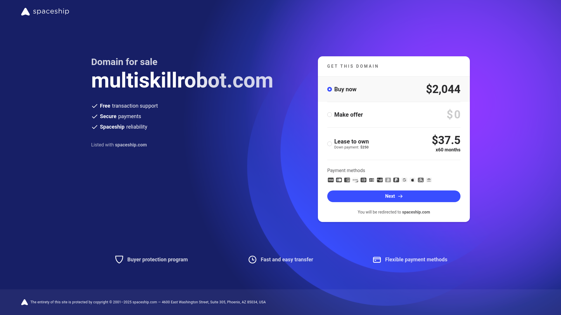 website screenshot of https://multiskillrobot.com/