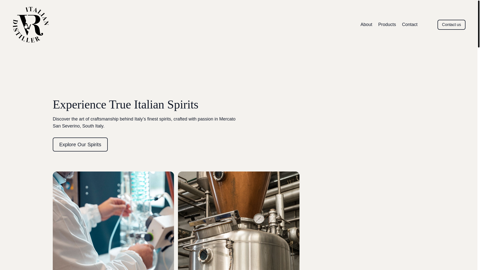 website screenshot of https://italiandistiller.com/