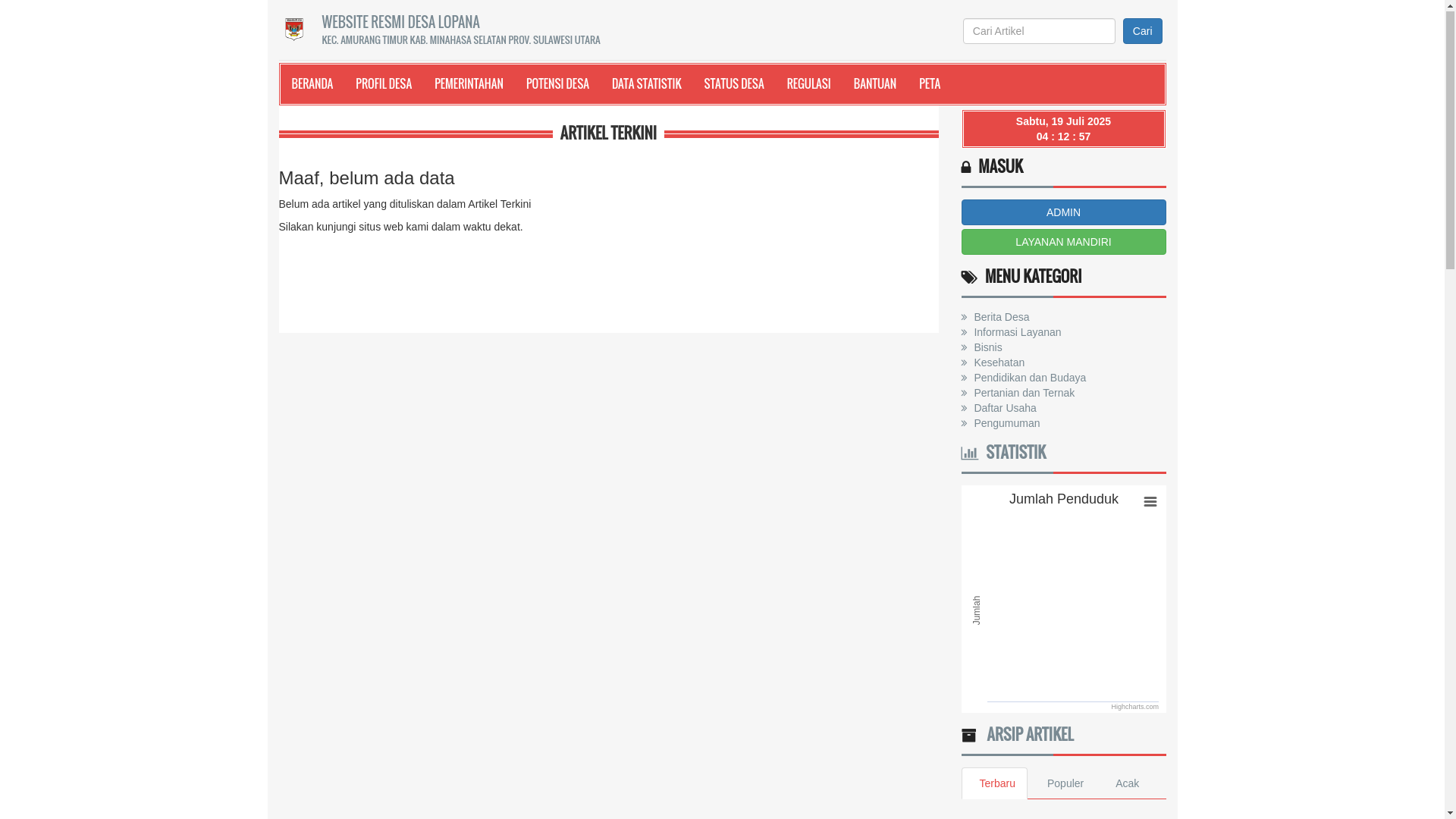 website screenshot of https://desalopana.web.id/