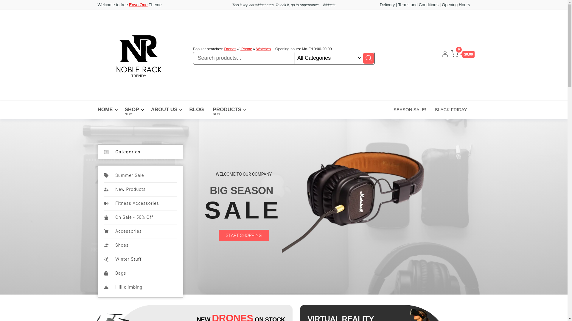 website screenshot of https://noblerack7.com/