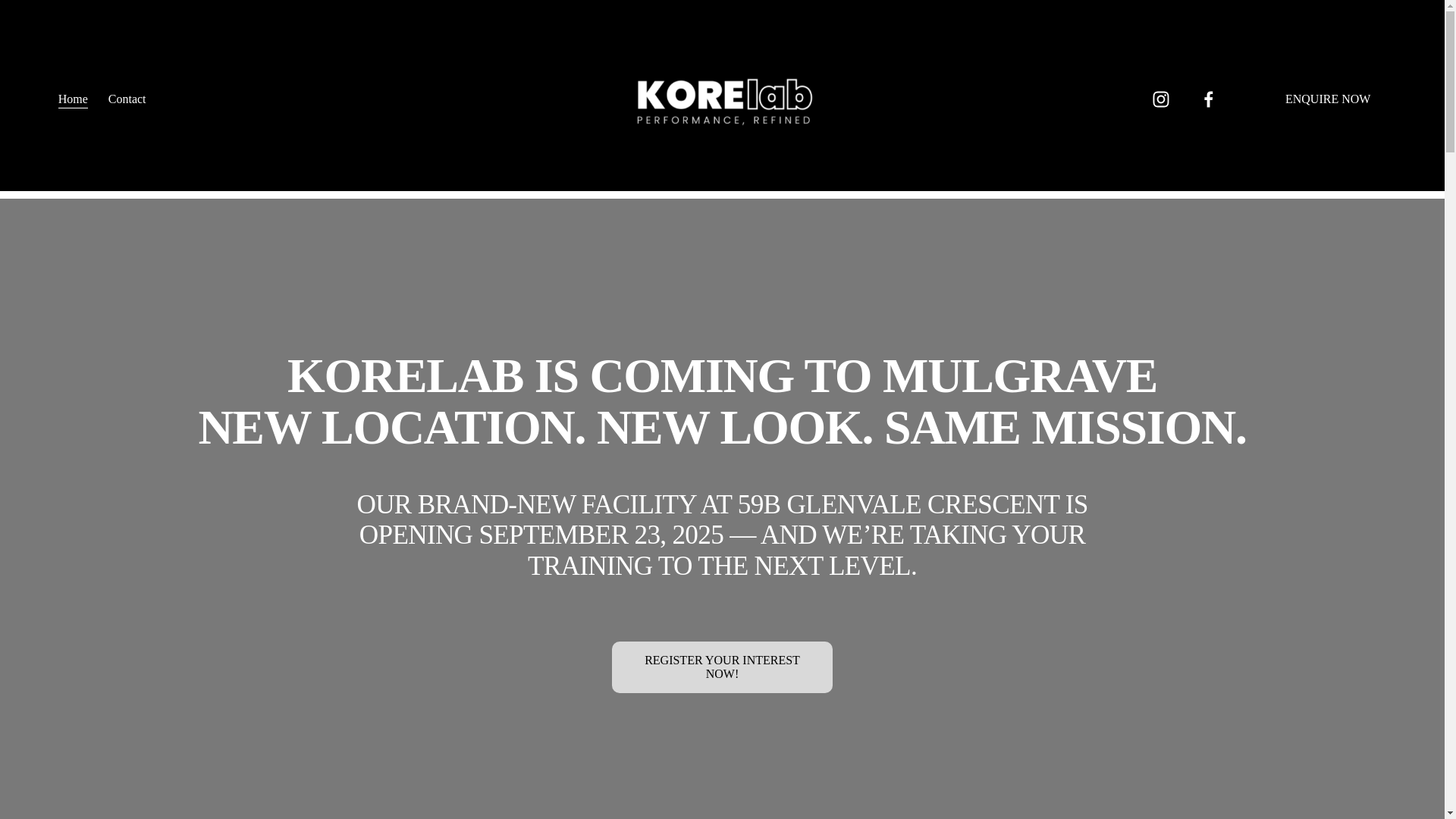 website screenshot of https://korelabperformance.com.au/