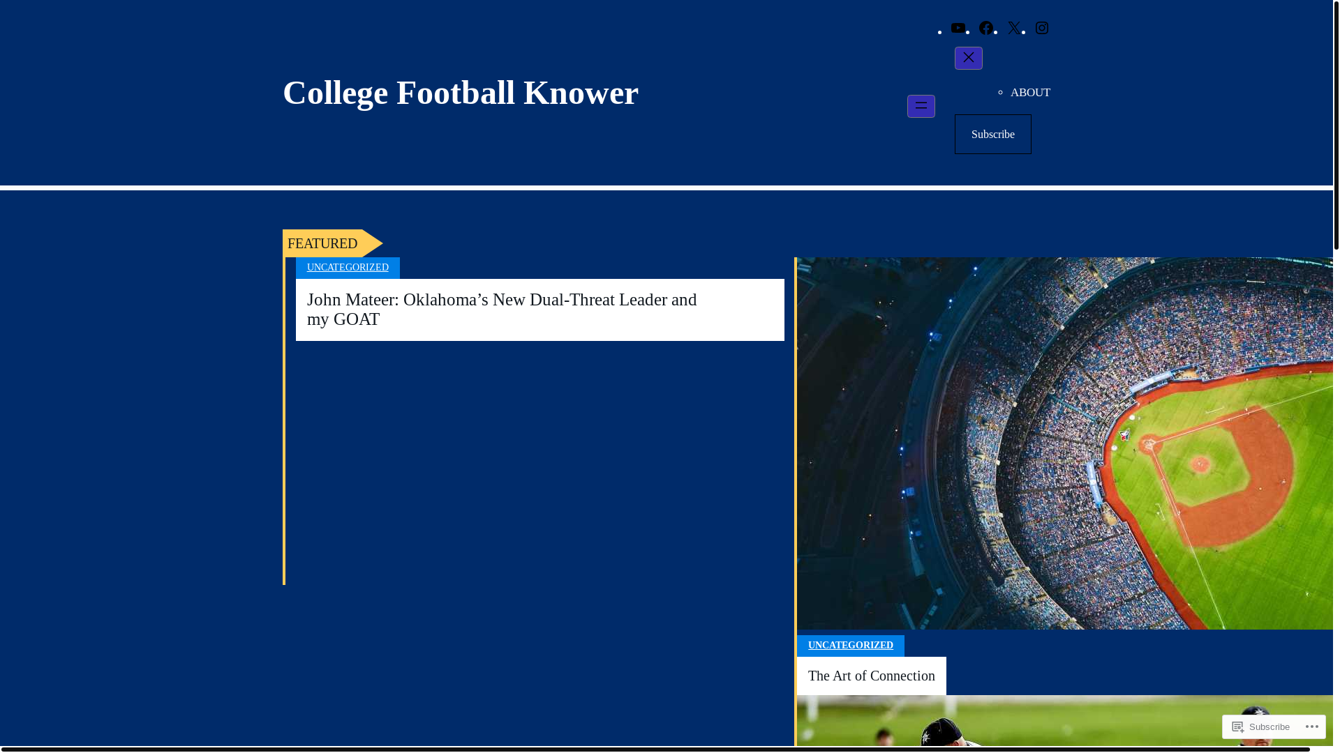 website screenshot of https://cfbknower.com/