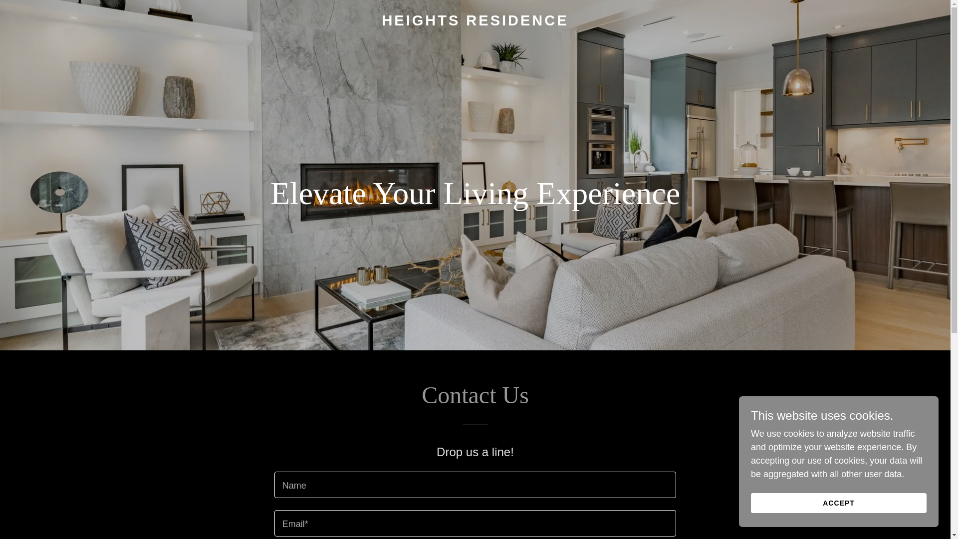 website screenshot of https://heightsresidence.com/